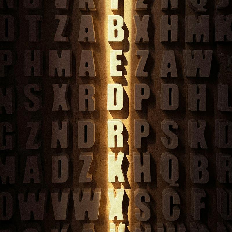 Letters on a wall